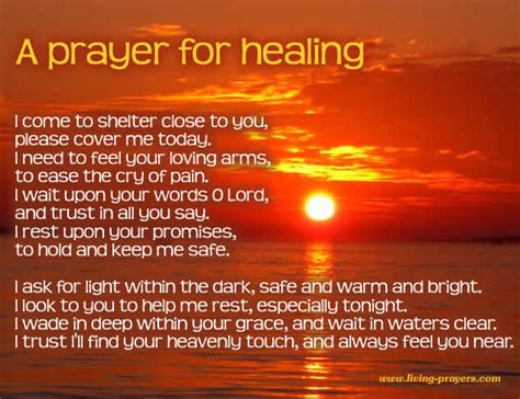short healing prayers   sick