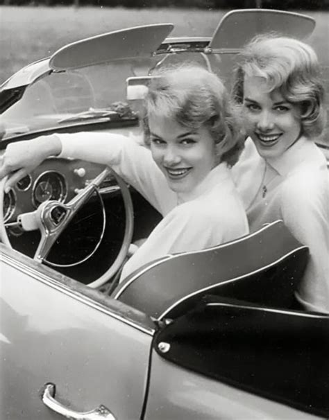kessler twins woman in car pin up models retro girls identical twins