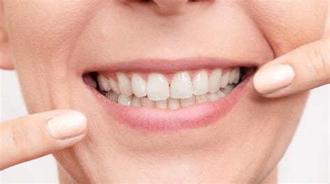 woman mouth smiling showing tooth stock image image of