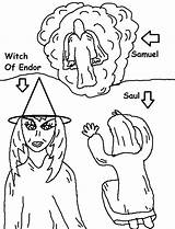 Coloring Pages Saul Endor Witch Becomes Paul Printable School Lesson Sunday Getcolorings Tarsus Version Color sketch template