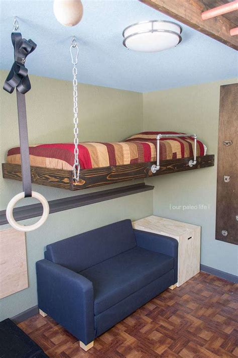 build  hanging bed    easy suspended bed plans