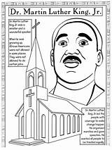 Luther Martin King Coloring Jr Pages Printable Mlk Dr Facts Few sketch template