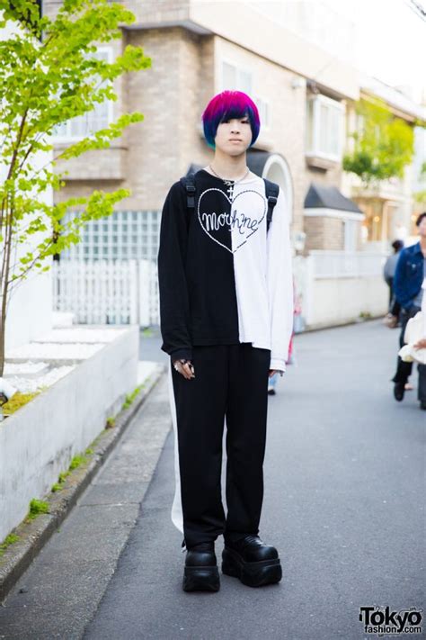 Harajuku Guy W Pink And Blue Hair In Fashion By Morph8ne