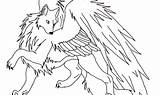 Wolf Wings Drawing Wolves Template Getdrawings sketch template