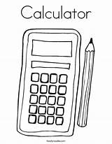 Calculator Worksheet Coloring Math Use Chart Wallpaper Print Cursive Pages Twistynoodle Template Built California Usa Noodle Outline Favorites Login Add sketch template