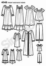 Nightgown Nightgowns sketch template