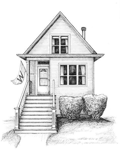 house drawing sketch simple kiukkuinen