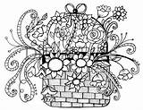 Pages Flower Basket Whimsical Colouring Coloring Easy Template Color Printable Getcolorings Print sketch template