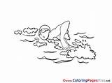 Swimming Colouring Printable Coloring Pages Sheet Title sketch template