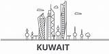 Kuwait Landmarks Cityscape Punti Paesaggio Linea Architettura Famosi Viste Lineare Riferimento Orizzonte Sights Depositphotos Pdf sketch template
