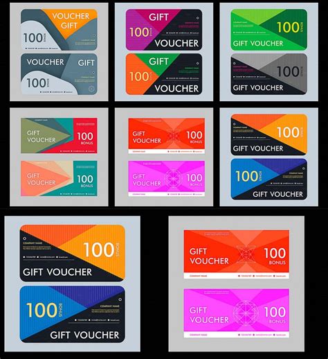 gift voucher template set