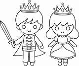 Prince Prinz Rainha Princesse Sweetclipart Lineart Princesses Prinzessinn Princes Dessins Personnages Coroados Ausmalbild Colorier Fées Prinses Tudodesenhos sketch template