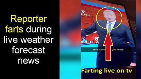 awkward moment reporter farts during live weather forecast news
