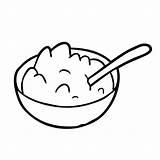 Porridge Bowl Coloring Drawing Pages Template sketch template