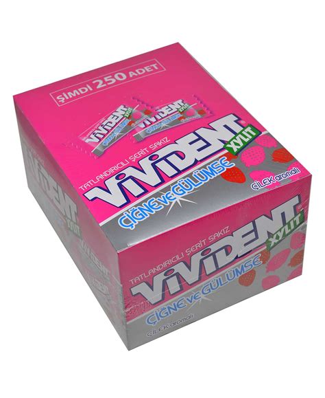Vivident Strawberry Sugar Free Chewing Gum 250 Pcs Split7