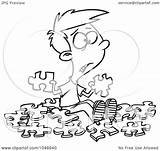 Puzzle Confused Outline Boy Pieces Similar Toonaday Royalty Illustration Cartoon Rf Clip Clipart Ron Leishman 2021 sketch template