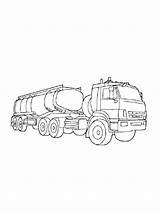 Coloring Pages Tanker Fuel Truck Oil Printable Tank sketch template