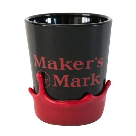 maker s mark black wax dipped shot glass