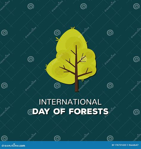 forest day poster stock vector illustration  leaf