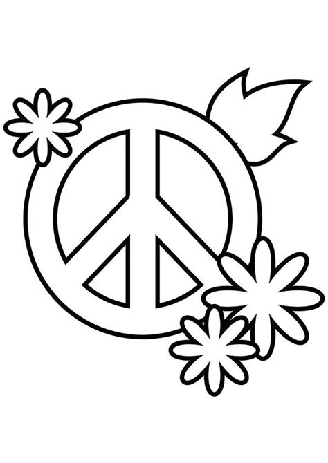 peace sign coloring pages  getcoloringscom  printable