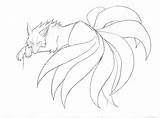 Fox Nine Coloring Kitsune Drawing Pages Tailed Naruto Tattoo Sketch Drawings Anime Tail Cute Tails Animal Draw Japanese Sketches Getdrawings sketch template
