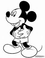 Mickey Coloring Mouse Pages Book Disney Laughing sketch template