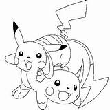 Pikachu Pokemon Raichu Coloringpagesonly sketch template