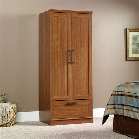 sauder homeplus wardrobestorage cabinet sienna oak finish walmartcom