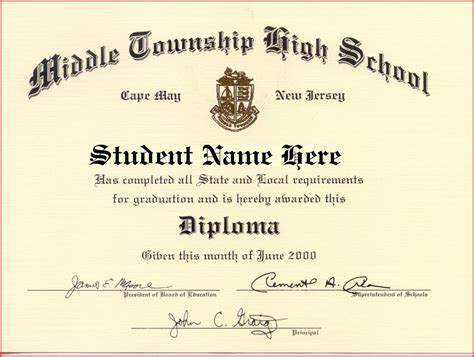 lovely  fake high school diploma templates   template