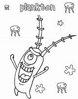 Plankton Coloring Pages Sketches Getcolorings Color Getdrawings Printable sketch template