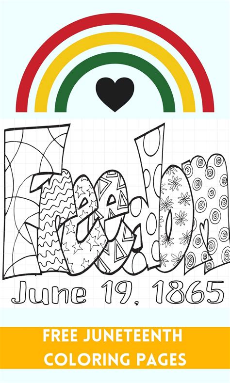 printable juneteenth coloring pages