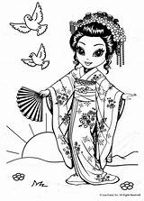 Coloring Pages Frank Lisa Chinese China Geisha Girl Great Printable Print Wall Colouring Drawing Girls Kids Color Adult Books Sheets sketch template