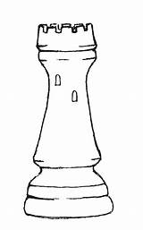 Coloring Chess Pages Rook Pieces Colouring Sketch Wooden Door Sketchite Pawn Piece sketch template
