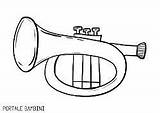 Coloring Pages Trumpet Bambini Choose Board Horn Coloriage sketch template
