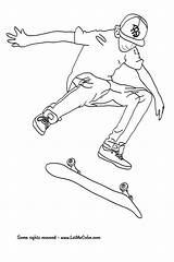 Skateboard Ausmalbilder Skater Skateboarding Imprimer Malvorlagen Malvorlage Skaten Ligne Ausdrucken Skateboardfahren sketch template