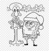 Spongebob Squidward Christmas Coloring Drawing Charge Take Pages Pngfind Pngitem sketch template