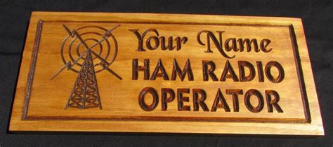 Ham Radio Operatoramateur Radiocall Sign Plaque