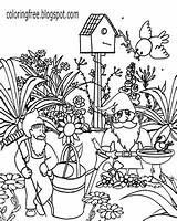 Coloring Pages Gnome Garden Almond Tree Getcolorings Kids Printable Getdrawings sketch template