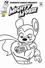 Mighty Mouse Cover Bone Copy Dynamite sketch template