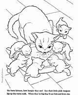 Coloring Pages Color Kitten Printable Kittens Cat Cats Print Animal Printing sketch template