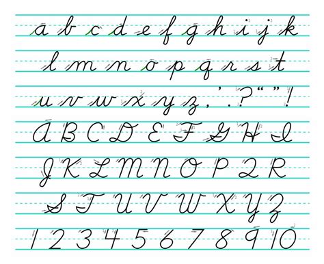 learning cursive handwriting hand writing