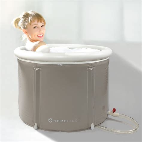Homefilos Portable Bathtub Small Japanese Soaking Bath Tub For