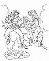 Rapunzel Coloring Pages Flynn Playing Tangled Xcolorings sketch template