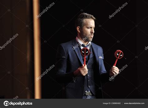 Canadian American Actor Ryan Reynolds Attends China Press
