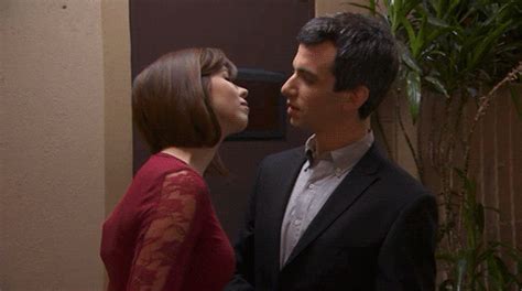 nathan for you kiss find and share on giphy
