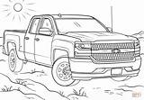 Chevy Coloring Truck Silverado Pages Lifted Cab Trucks Double Outline Drawing Sketch Chevrolet Drawings Printable Paintingvalley Pickup Template sketch template