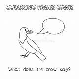 Crow Coloring Book Cartoon Vector Preview sketch template