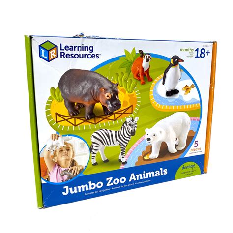 learning resources jumbo zoo animals  animals ages  box damage  ebay