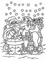 Reindeer Coloring Pages Santa Xmas Rocks Fun sketch template