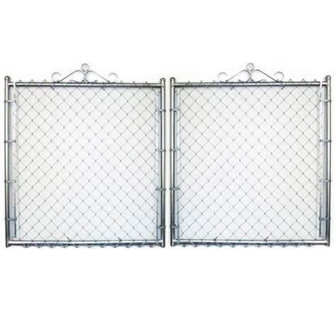 shop galvanized steel chain link fence gate common 10 ft x 6 ft
